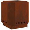 vidaXL Smokeless Fire Bowl Rusty 48 x 48 x 51 cm Weathering Steel