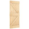 vidaXL Sliding Door NARVIK Natural and Black 85 x 210 cm (213.5 cm)