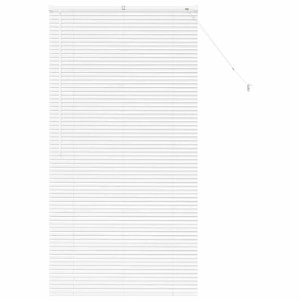 vidaXL Window Blind with Curtains Manual White Aluminium