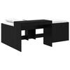vidaXL Kids'High Bed Frame with Desk Black 90 x 200 cm