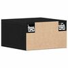 vidaXL Wall-mounted Bedside Cabinet 2 pcs Black Oak 35 x 35 x 20 cm
