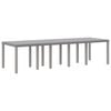 vidaXL Garden Dining Table Light grey 300 x 100 x 73 cm Poly Rattan