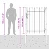 vidaXL Fence Gate Boxtel Single Door with Spike Top Steel 1x1.2 m Black