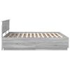 vidaXL Bed Frame Grey Sonoma 200 x 200 cm Engineered Wood