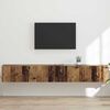 vidaXL TV Wall Cabinet Wall-mounted 2 pcs Old Wood 98 x 31 x 29.5 cm