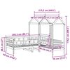 vidaXL Day Bed Set with Roof without Mattress Wax Brown 80x200 cm