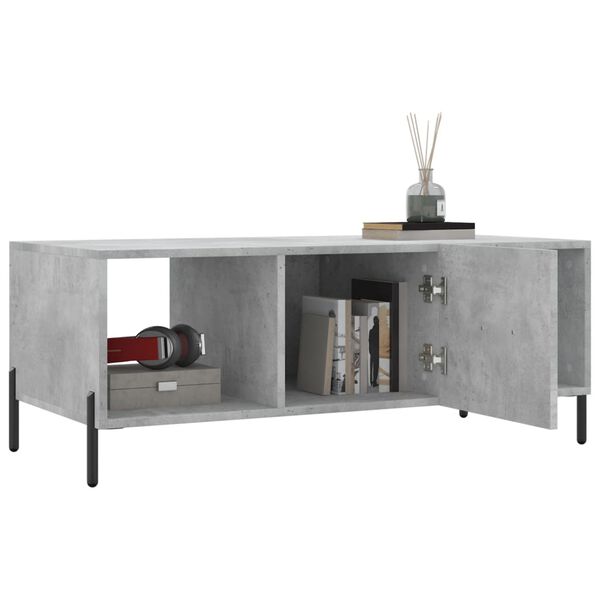 vidaXL Coffee Table Concrete Grey 102x50x40 cm Engineered Wood