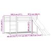 vidaXL Bunk Bed without Mattress with Slide White and Black 90x190 cm Single