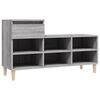 vidaXL Shoe Cabinet Grey Sonoma 102x36x60 cm Engineered Wood