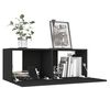 vidaXL TV Cabinet Black 80x30x30 cm Engineered Wood