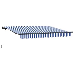 vidaXL Retractable Awning Blue 250 x 200 cm Fabric