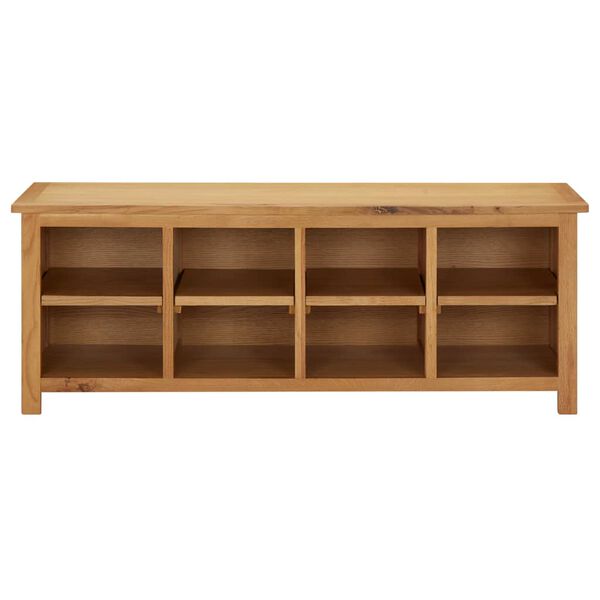 vidaXL Shoe Rack 114x37x45 cm Solid Oak Wood