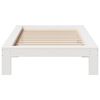 vidaXL Bed Frame without Mattress White 75x190 cm Small Single Solid Wood Pine