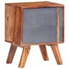 vidaXL Bedside Cabinet Grey 40x30x50 cm Solid Wood