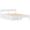 vidaXL Bed Frame without Mattress White 140x200 cm Solid Wood Pine