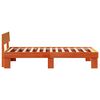 vidaXL Bed Frame with Headboard Wax Brown 90 x 190 cm Solid Pine Wood