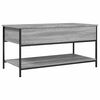 vidaXL Coffee Table Grey Sonoma 100x50x50 cm Engineered Wood and Metal