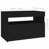 vidaXL TV Cabinet with LED Lights Black 60x35x40 cm