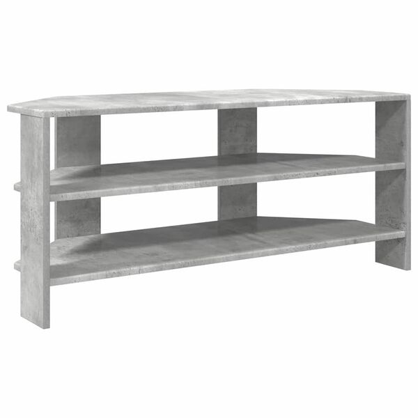 vidaXL Corner TV Cabinet Concrete Grey 102x40.5x45cm Engineered Wood