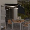 vidaXL Manual Retractable Awning with Blind&LED 3,5x2,5m Anthracite