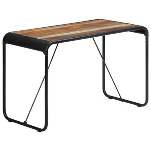 vidaXL Dining Table | Natural wood with black steel