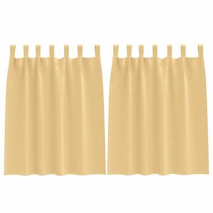vidaXL Blackout Curtains with Rings 2 pcs Beige 140 x 140 cm Polyester