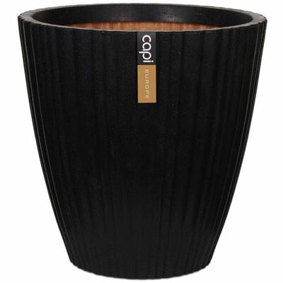 Capi Vase Urban Tube Tapered 40x40 cm Black KBLT801