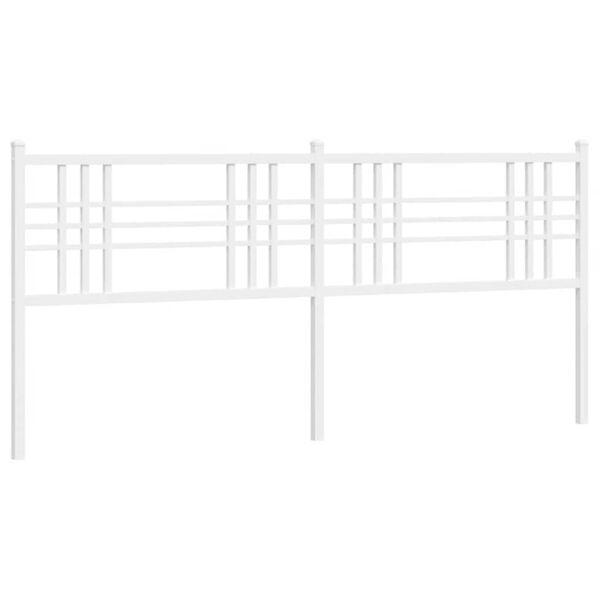 vidaXL Metal Replace Headboard White 200cm