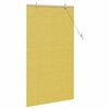 vidaXL Roller Blind with Curtains Manual Yellow 80 x 160 cm Bamboo