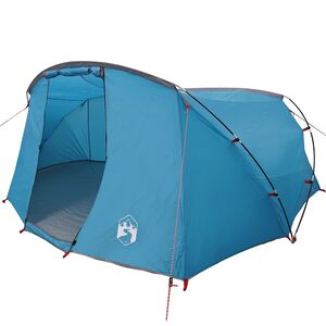 vidaXL Tunnel Tent 4-Person 4-Person Blue and Grey