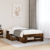 vidaXL Bed Frame without Mattress Smoked Oak 100x200 cm Engineered Wood