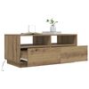 vidaXL Coffee Table with LED Lights Artisan Oak 90x49x40 cm