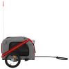 vidaXL Pet Bike Trailer Red and Grey Oxford Fabric and Iron