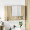 vidaXL Bathroom Mirror Cabinet Wall-mounted Sonoma oak 80 x 17 x 55 cm
