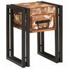 vidaXL End Table with Drawer 30 x 30 x 40 cm Solid Reclaim Wood