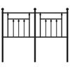 vidaXL Metal Replace Headboard Black 120 cm