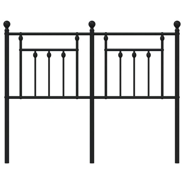 vidaXL Metal Replace Headboard Black 120 cm