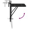 vidaXL Hanging Balcony Table Black 60 x 39 x 65 cm Steel