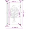 vidaXL Garden Gate 100x125 cm Corten Steel Tree Design