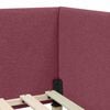 vidaXL Corner Bed Frame with Headboard Wine Red 80 cm x 200 cm Velvet