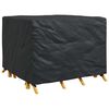 vidaXL Furniture Cover Plain Black 135 x 135 x 90 cm Fabric