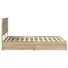 vidaXL Storage Bed with Drawer Sonoma Oak 140 x 190 cm Engineered Wood