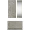 vidaXL 3-in-1 Shoe Cabinet Set Concrete Grey Engineered Wood