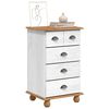 vidaXL Chest of Drawer ASKIM White 45.8 x 40 x 79 cm Solid Pine Wood