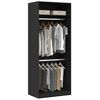 vidaXL Wardrobe Black oak 80 x 50 x 200 cm Engineered Wood