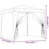 vidaXL Party Tent with 4 Mesh Sidewalls Green 2.5x2.5 m HDPE