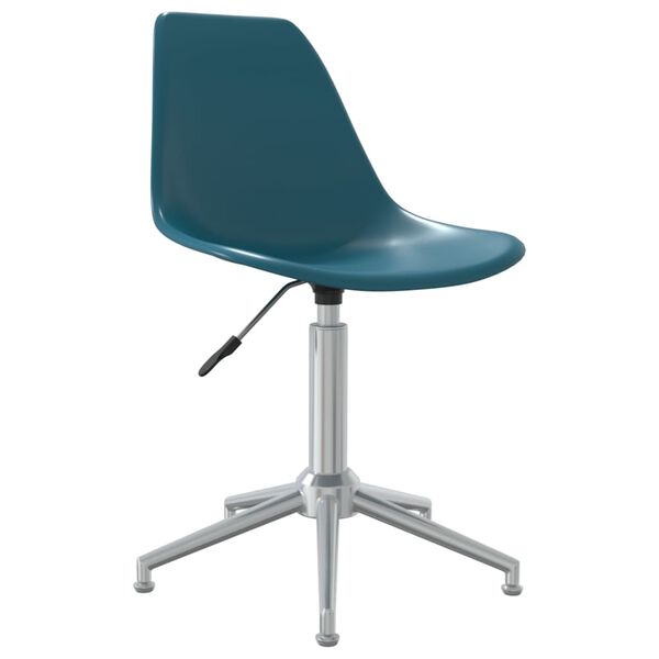 vidaXL Swivel Dining Chairs 2 pcs Turquoise PP
