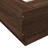 vidaXL Bed Frame with LED Lights without Mattress Brown Oak 200x200cm