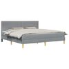 vidaXL Bed Frame with Mattress Light Grey 180 x 200 cm Fabric