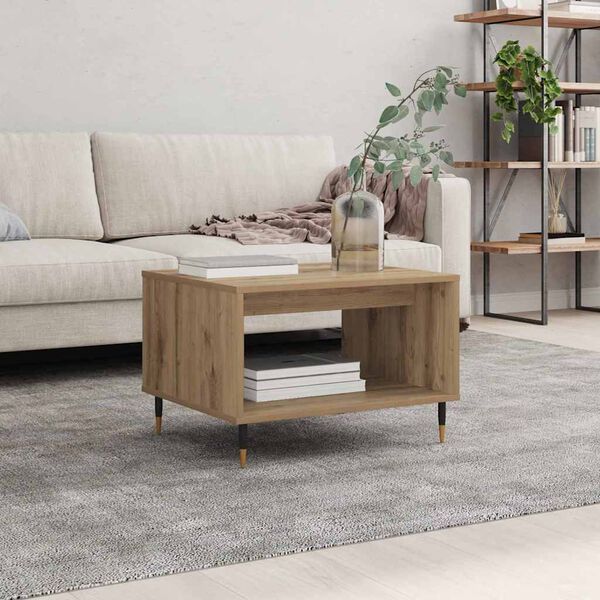 vidaXL Coffee Table Artisan oak 60 x 50 x 40 cm Engineered wood